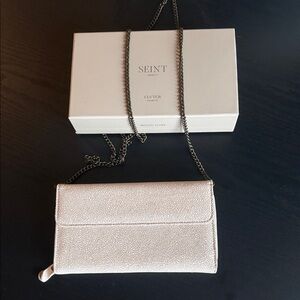 Seint Women's Cream Clutch Make-up Bag in
Mosaic Ivory
